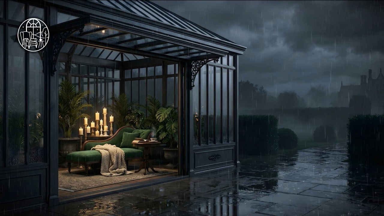 Rain Sounds on Glass Roof | Sleep Safe (No Thunder, No Music) | 3 Hours