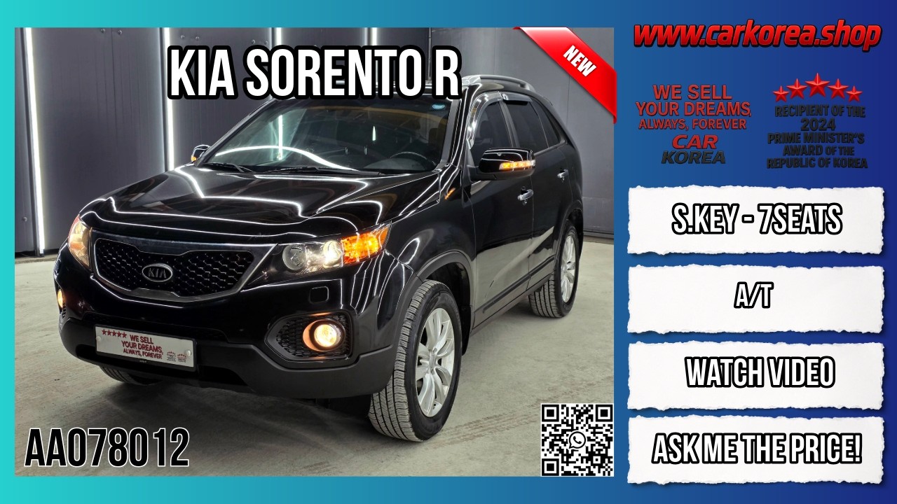 KIA SORENTO R AA078012 #Audi #Mercedes #Benz #Volkswagen #globalcarexporter #carsfromkorea #global