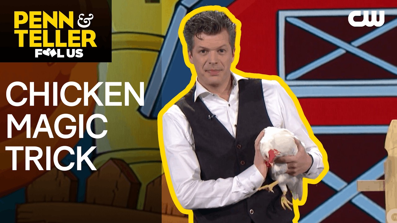 Iluzjonistka Jo De Rijck oszukuje Penna i Tellera sztuczką z kurczakiem | Penn i Teller: Oszukać nas | The CW