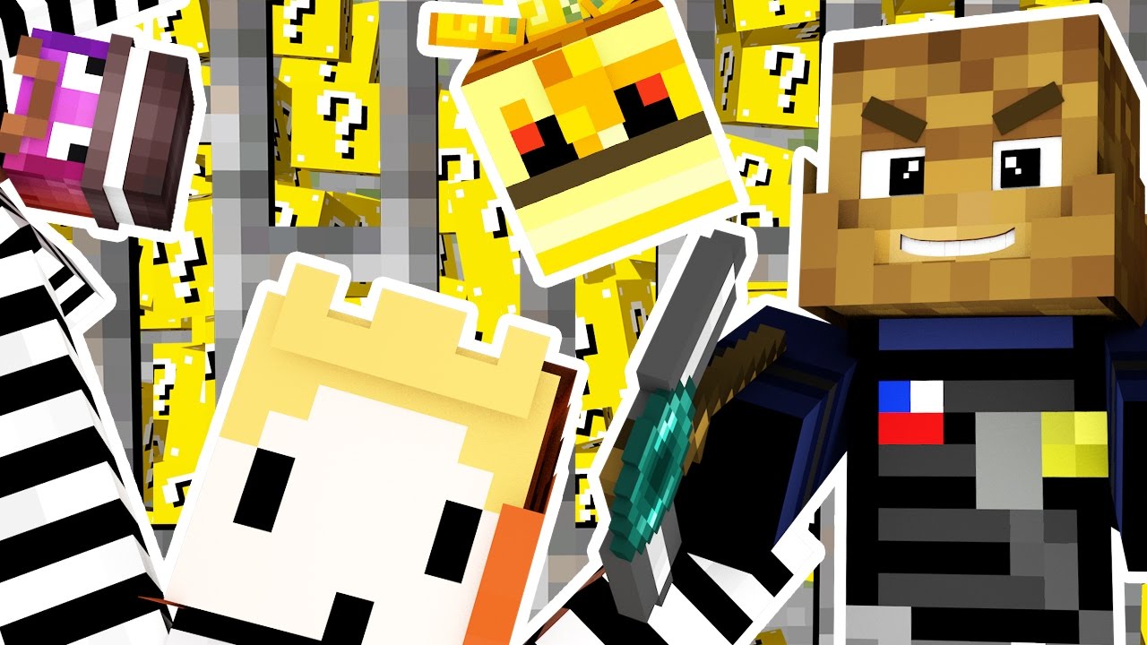 LUCKY BLOCKS COPS AND ROBBERS HIDE AND SEEK MOD - Minecraft Modded Minigame | JeromeASF