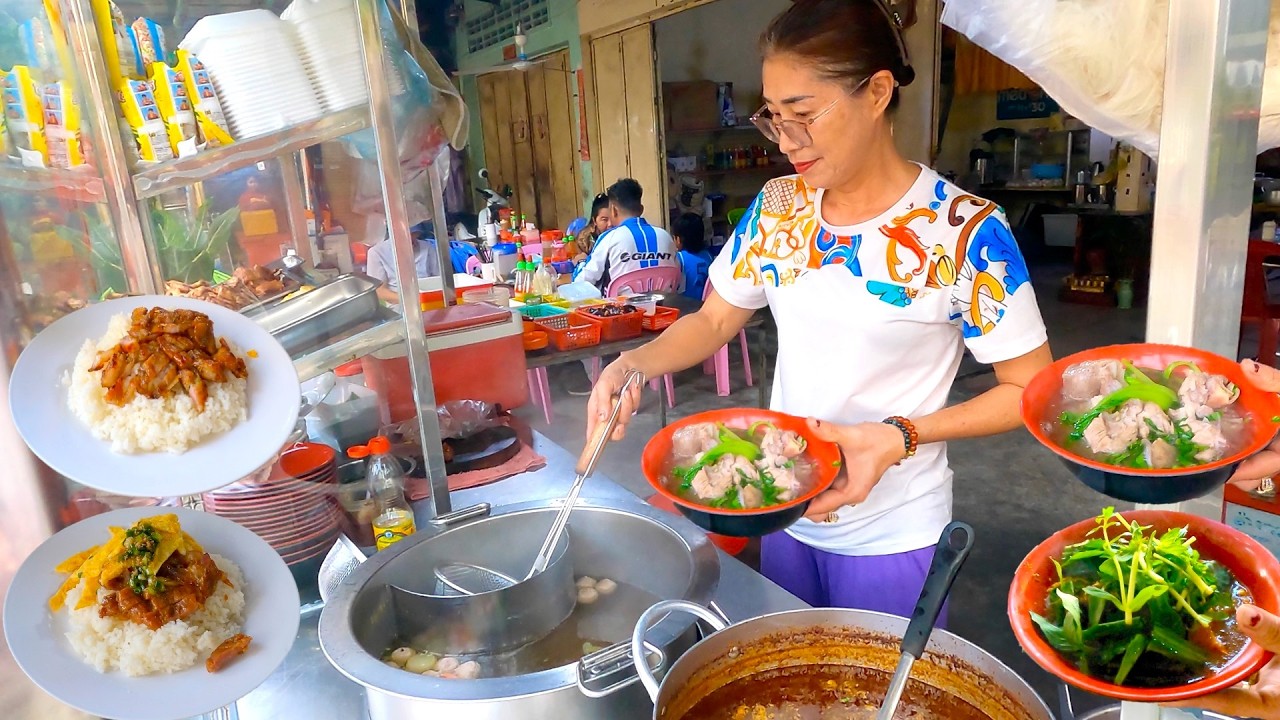 Cambodia’s Cheapest Breakfast? 🇰🇭 Beef Stew Noodles, Grilled Pork & Family Love
