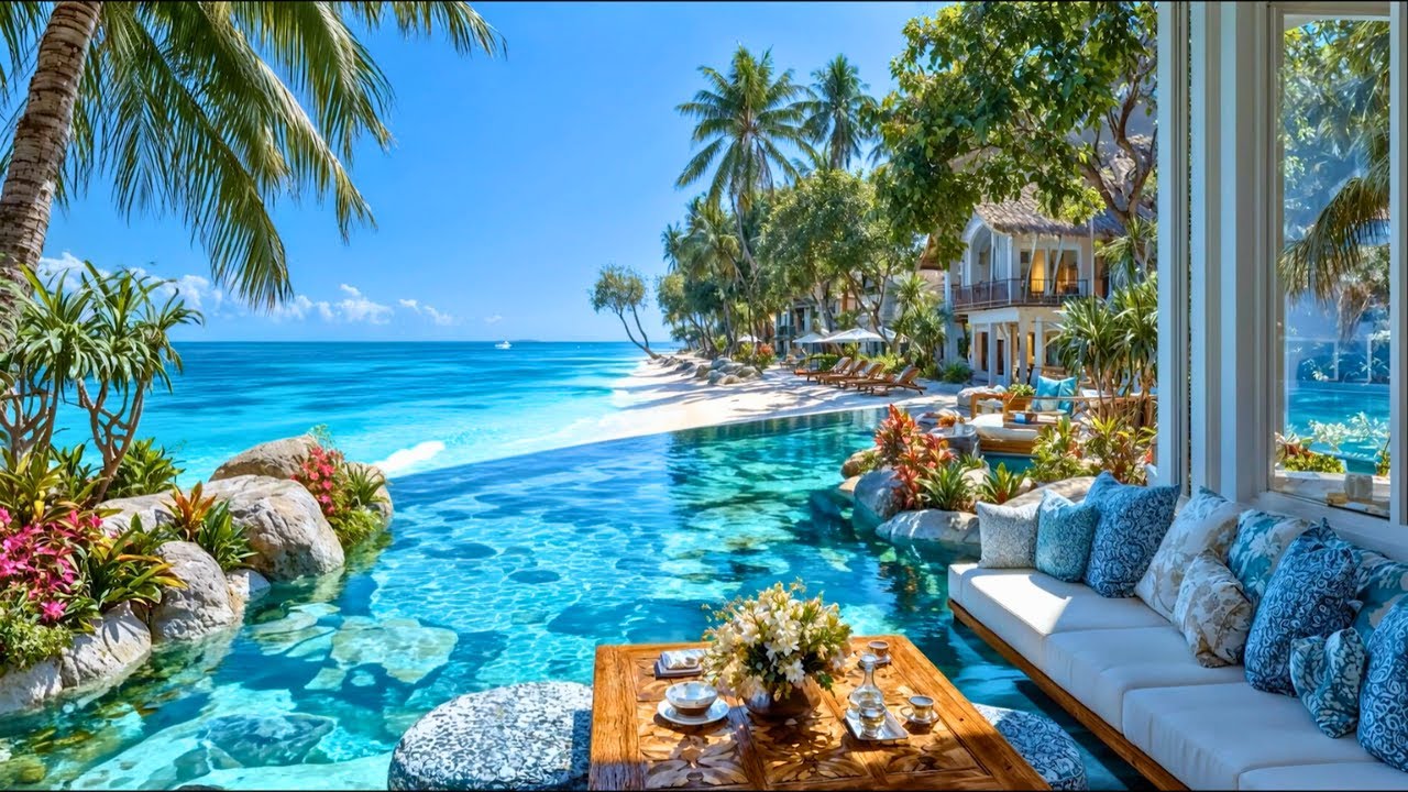 Tropical Ocean Cafe Bossa Nova 🌊 Smooth Jazz Lounge & Summer Breeze for Deep Relaxation
