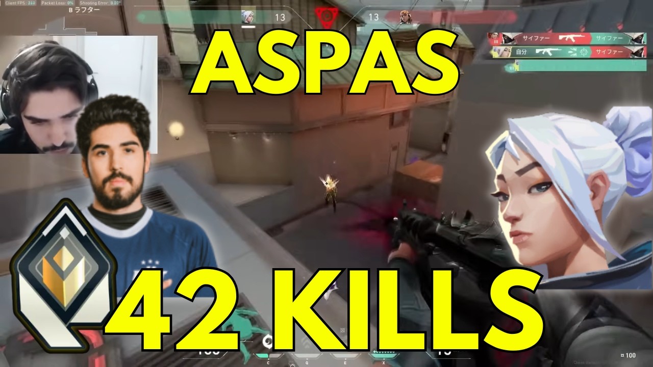 LEV Aspas POV Jett on Split 42-17 K/D (VALORANT Pro POV)