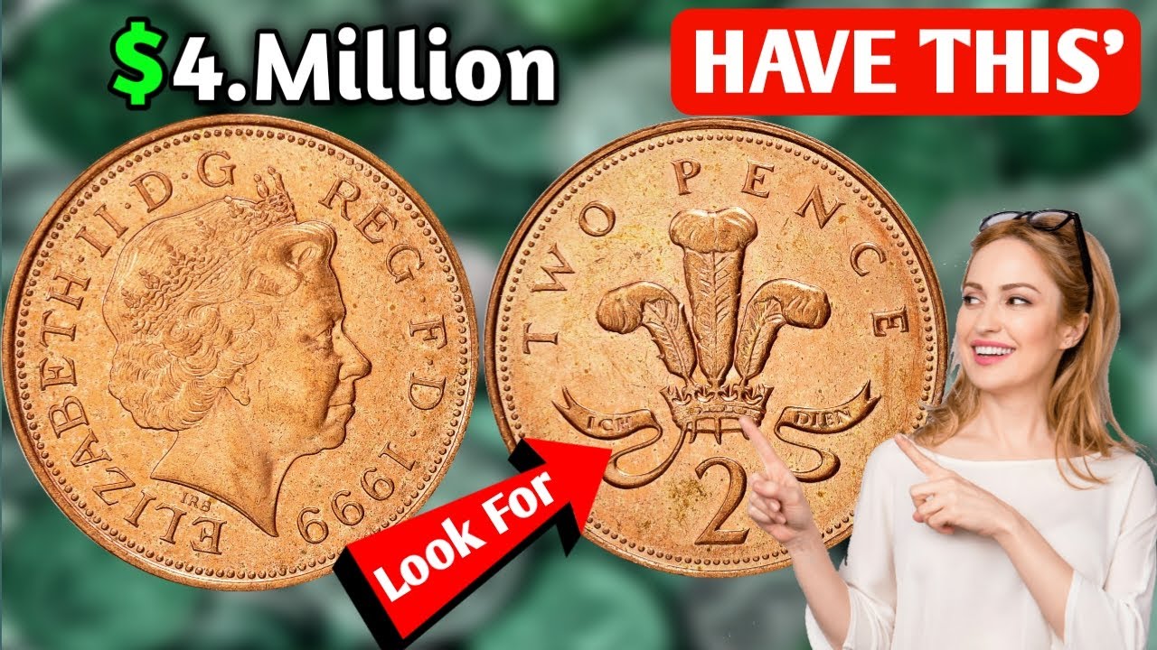 Uk Great Britain 1999 Elizabeth 2 New Penny Coin Value | How Much is a 1999 Two Pence Worth?