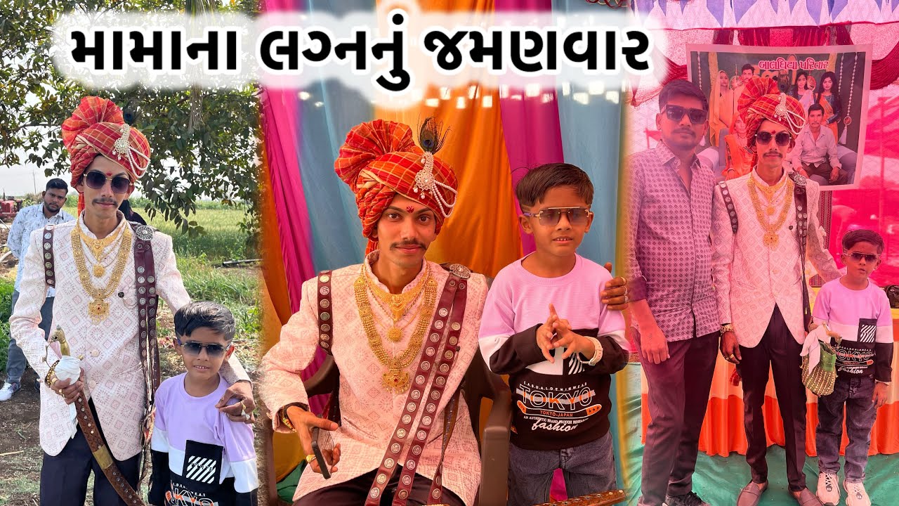 હાર્દિક મામા ના લગ્ન નો જમણવાર Hearty uncle's wedding dinner