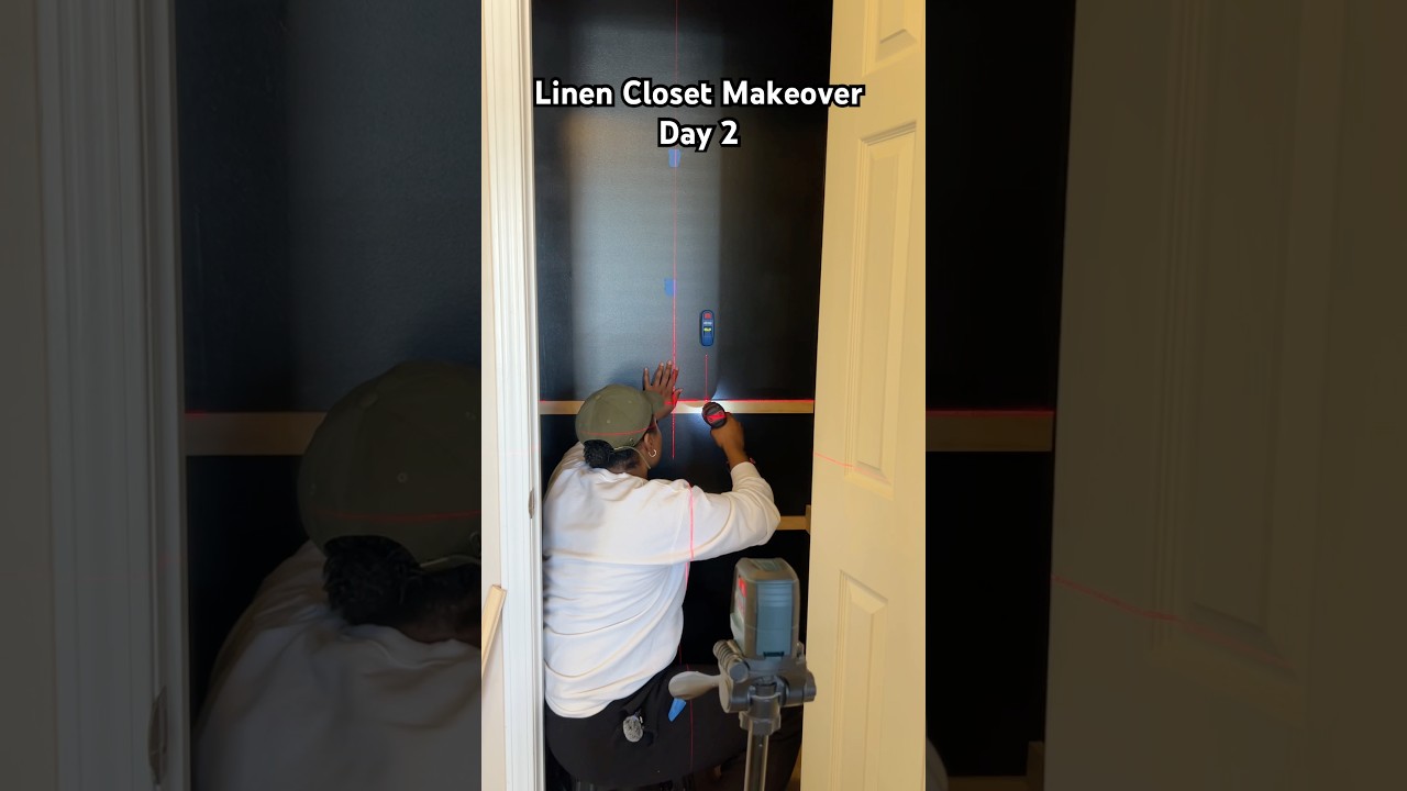 Linen Closet Makeover Day 2 #diyproject #linencloset