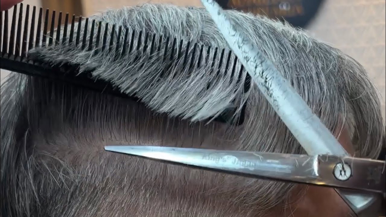 ASMR barber como fazer pente corrido a lateral
