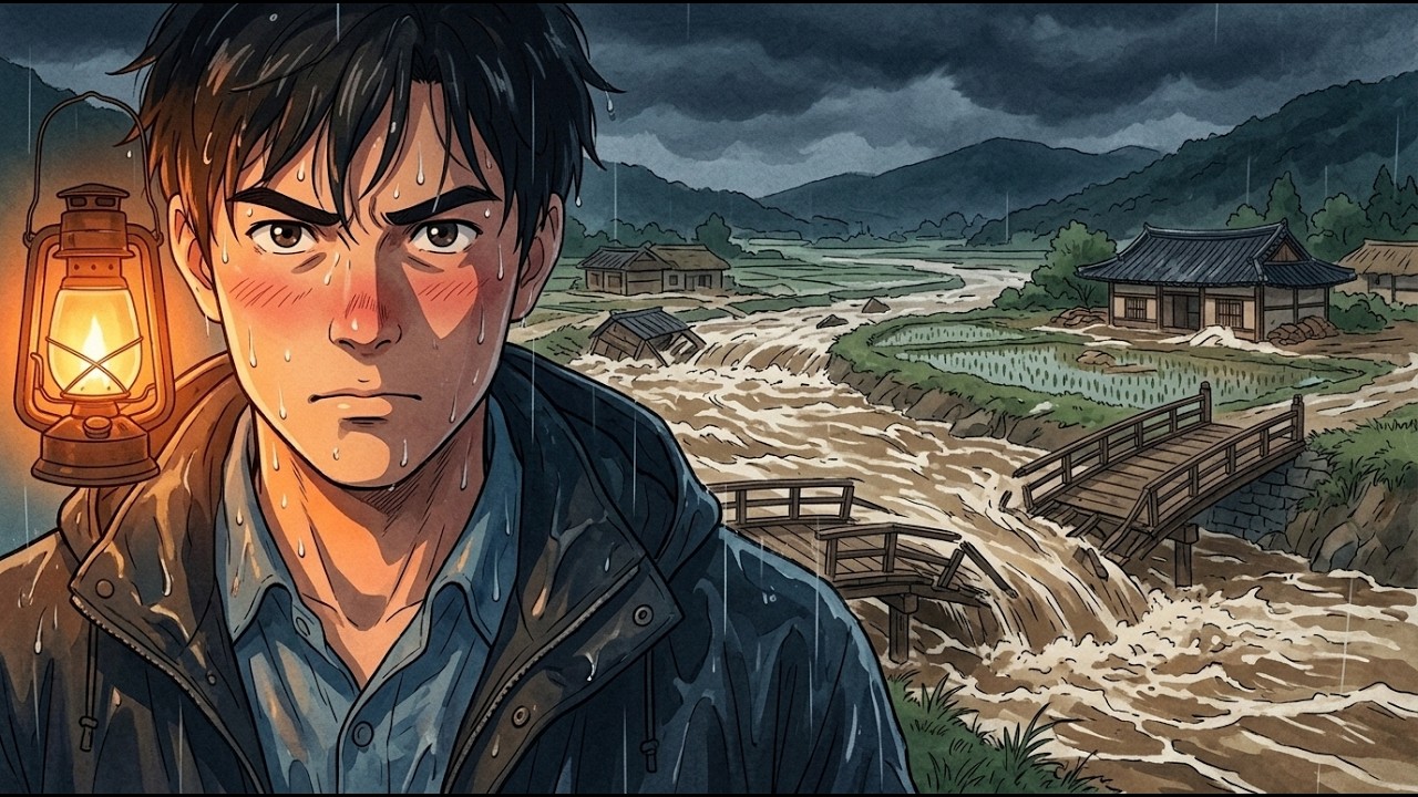 Surviving a Deadly Landslide & Flash Flood | Climbing to Safety | Ghibli ASMR Ambiance