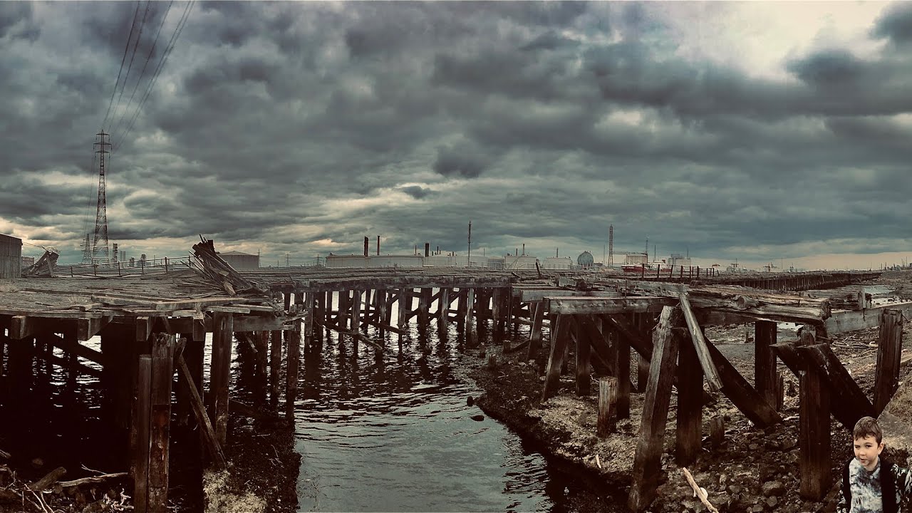 abandoned Eston dock , ( South bank Dock,)south bank , Middlesbrough, river Tees