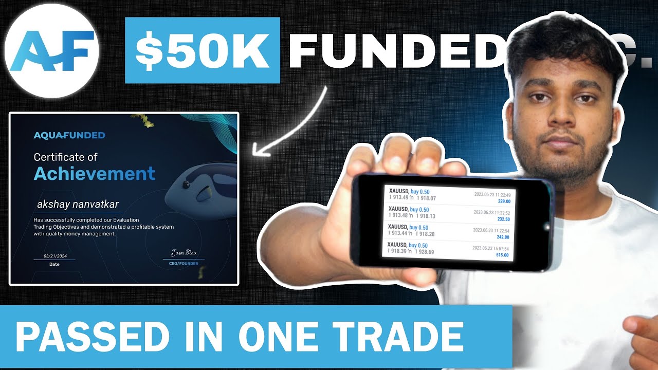 How to pass Forex Prop firm Challenge in One Trade 😍 | Aqua Funded Challenge Pass