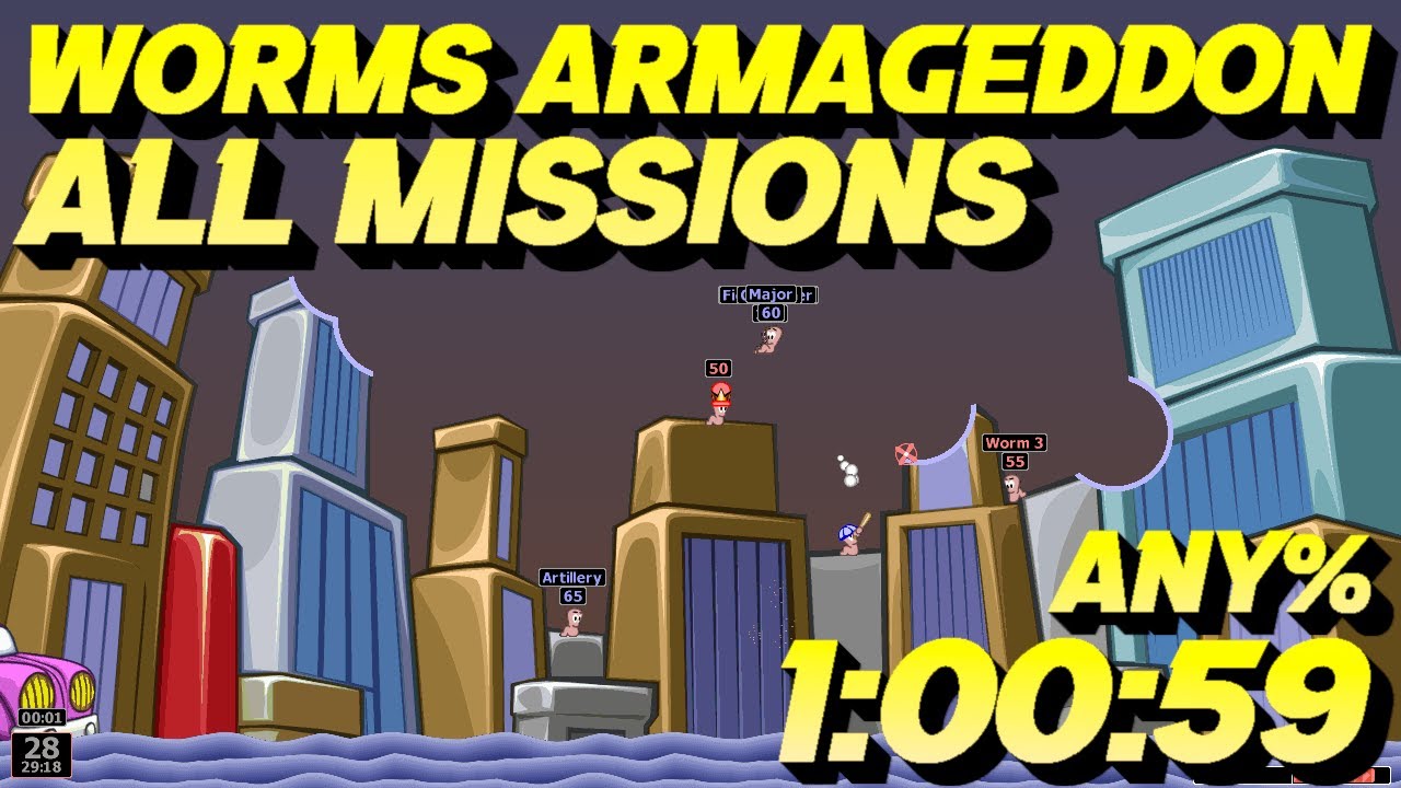 Worms Armageddon - All Missions Any% in 1:00:59