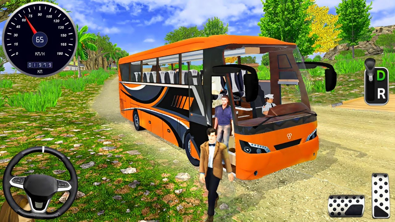 Offroad Coach Bus Simulator 3D - Public Transporter Bus Uphill Driver : Android Gameplay #3