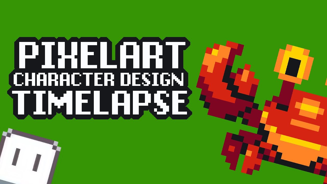 Pixel-Art  Crab Character Design Time-lapse