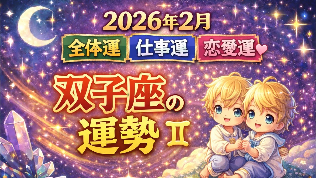 【え…マジ⁉️】2026年2月 双子座の運勢 全体運・仕事運・恋愛運・オラクルメッセージ【タロット占い】当たる12星座占い・アドバイス・ 開運・アクション・運命・転機・変化