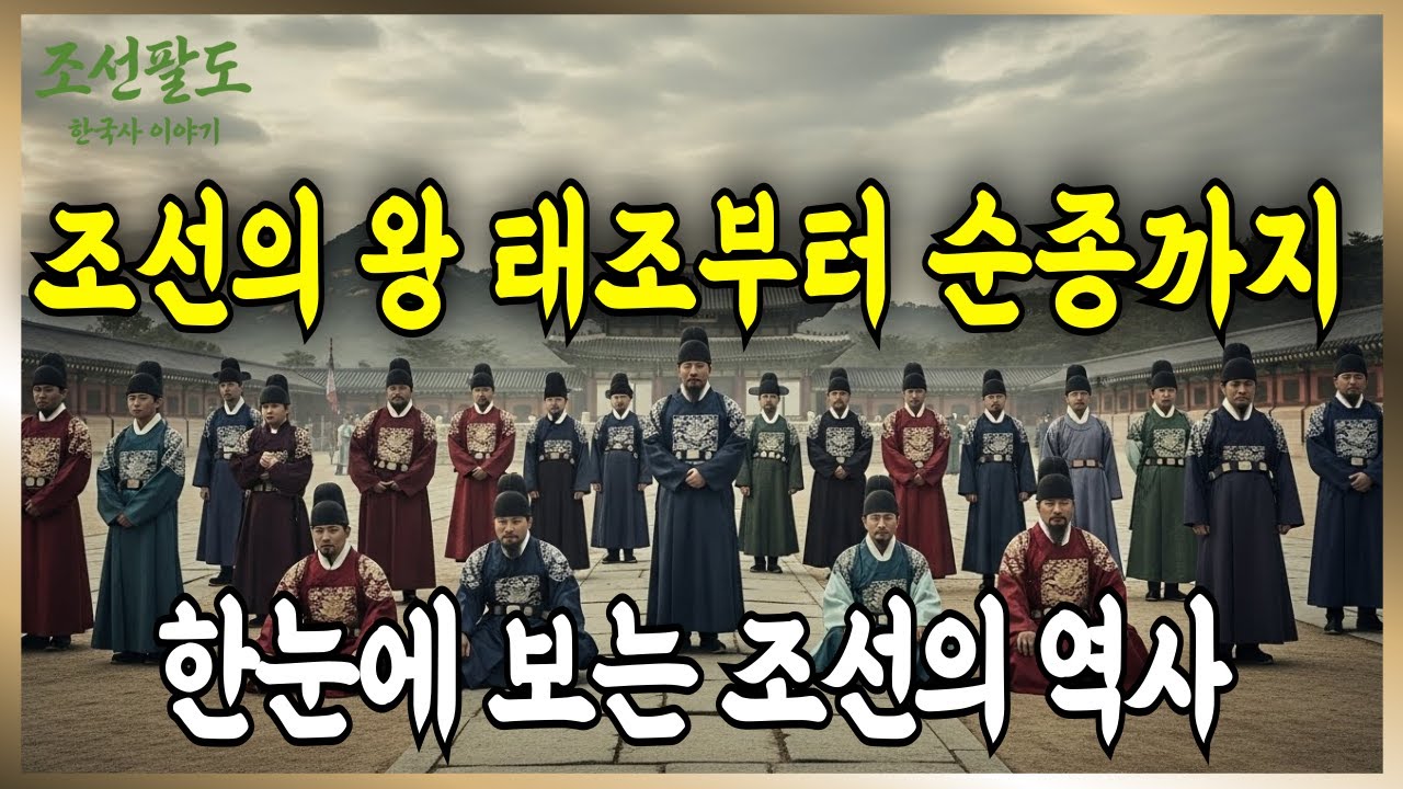 조선의 왕조 27왕 태조부터 순종까지/ 조선팔도 한국사 이야기 조선왕조실록과 승정원 일기 한국사 조선의 인물 사건