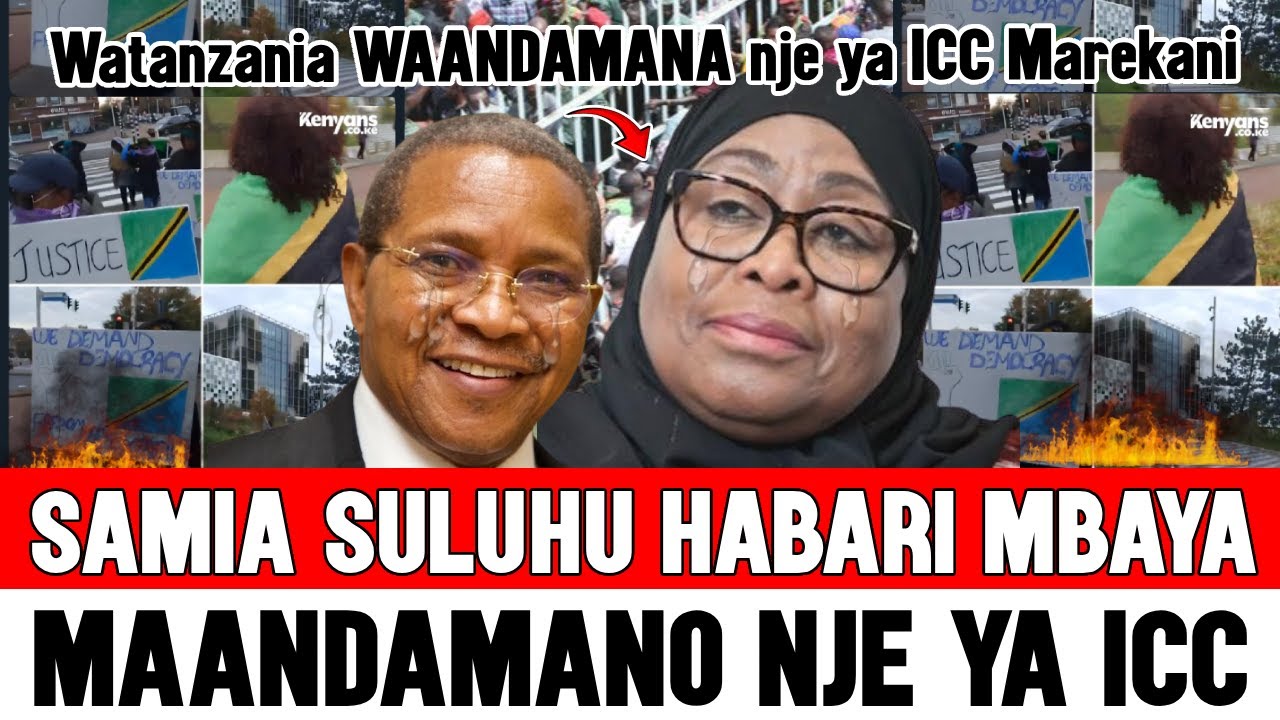 🔴Samia Suluhu MATATANI MAANDAMANO nje Ya ICC WATANZANIA Marekani WAANDAMANA hadi MAHAKAMANI