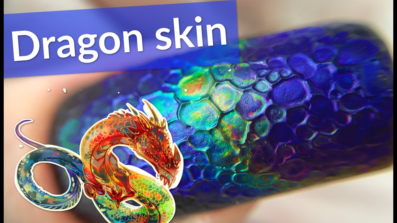 Dragon Skin Nail Art | How to fix Acrylic Lifting