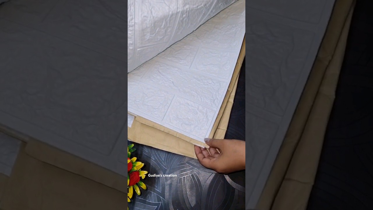 brick Wallpaper -- Self Adhesive PE Foam brick design 3D wall stickers #unboxing #diy #craftideas