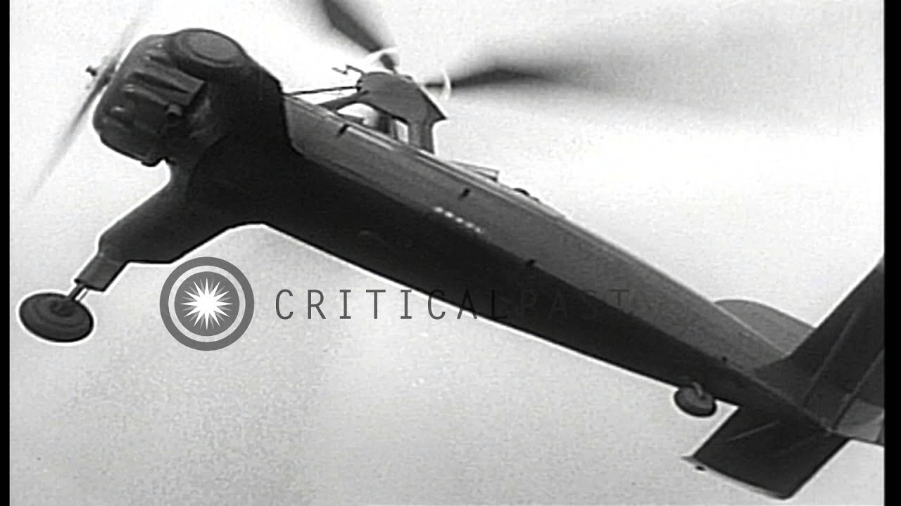 Largest auto gyro being (early helicopter) demonstrated at Bolling Field in Washi...HD Stock Footage