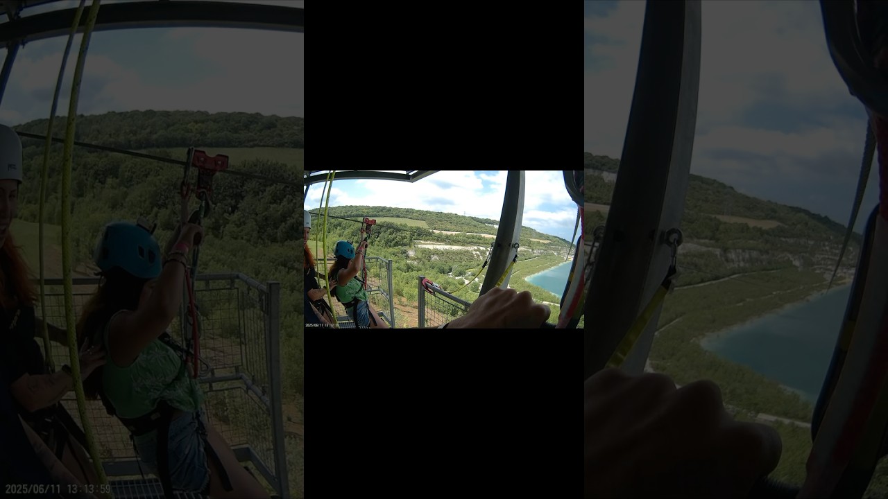 Zip line at St Andrews lake #rochester #travel #summer #coupletravelvlog #coupleadventures