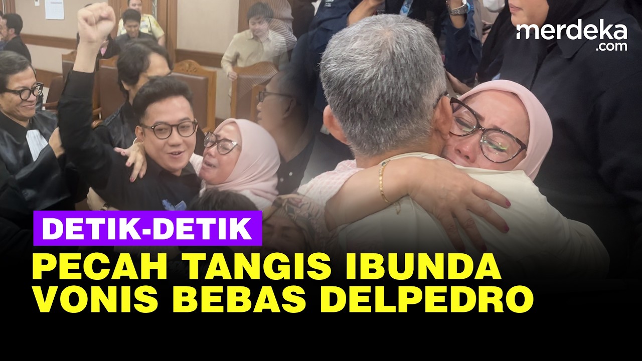 Banjir Air Mata, Tangis Ibunda Delpedro saat Hakim Vonis Bebas Putra Kesayangannya