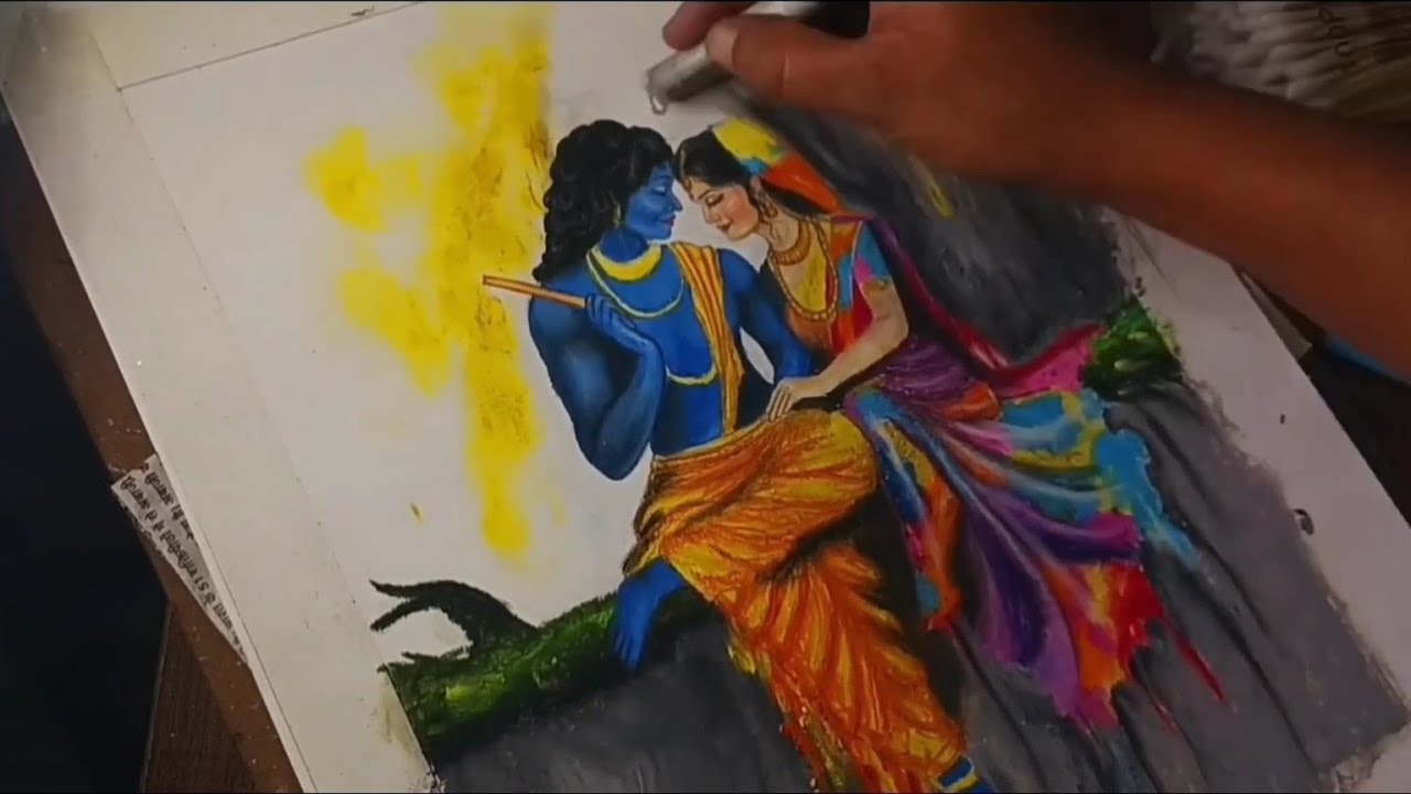 Epic Radha Krishna Painting – Full Drawing Making | Artful Sanjna 