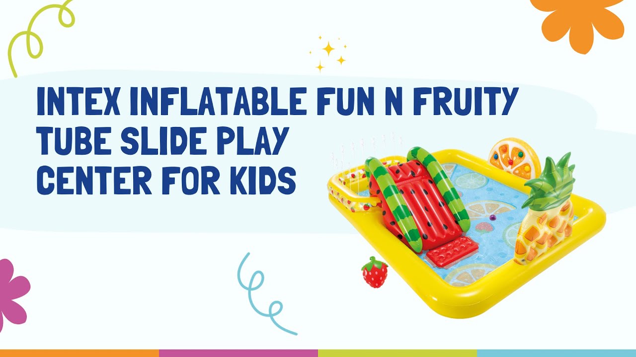 How to Assemble the INTEX Inflatable Fun N Fruity Tube Slide Play Center? 🍉💦