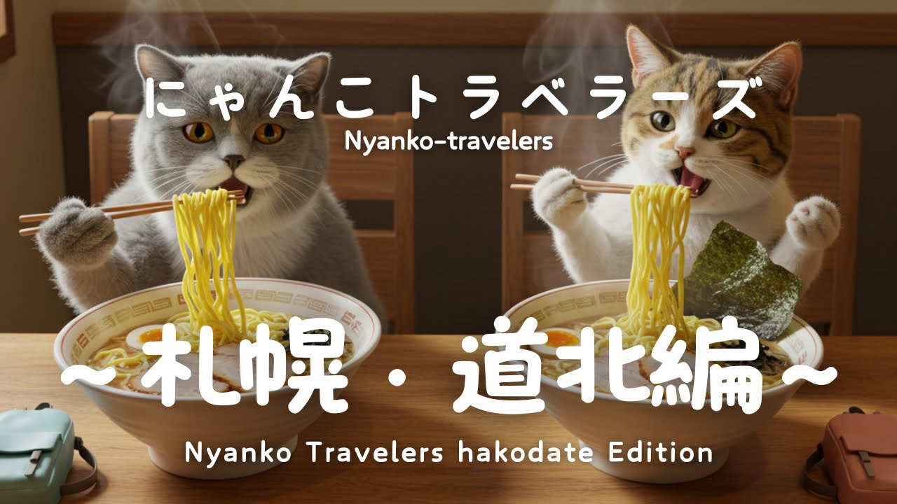 猫たちが北海道満喫！グルメと動物園の大冒険/Cats on aHokkaido Adventure: Tasty Local Food and Fun at the Zoo