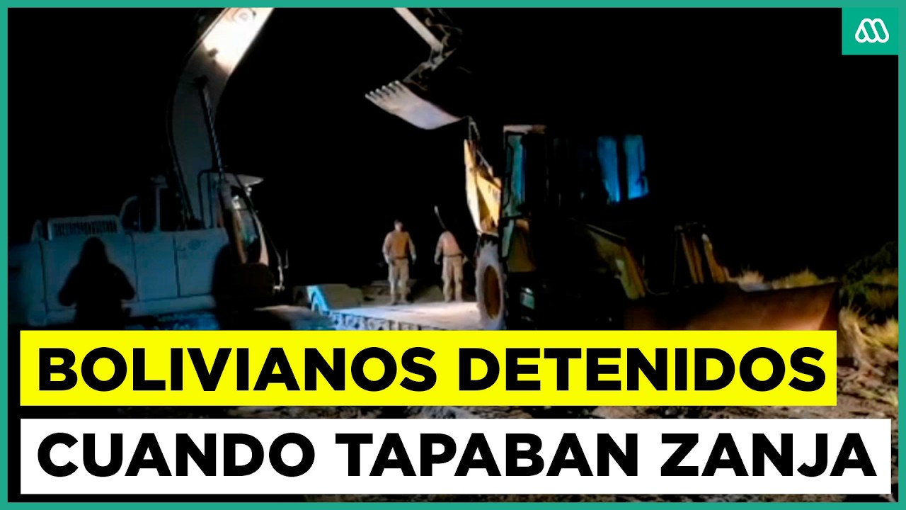 Sorprendidos en acci&oacute;n: detienen a bolivianos que estaban tapando zanja en el norte