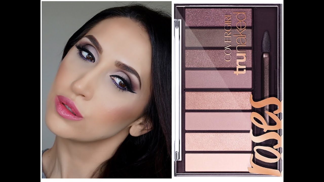 Dusty Rose Smokey Eyes Makeup using Covergirl TruNaked Roses Palette