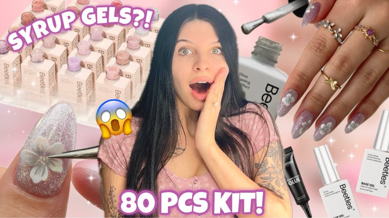 NEW Beetles All In One Gel Polish Kit 80 Piece Syrup Jelly Gel Daylight Sheer Collection UNBOXING