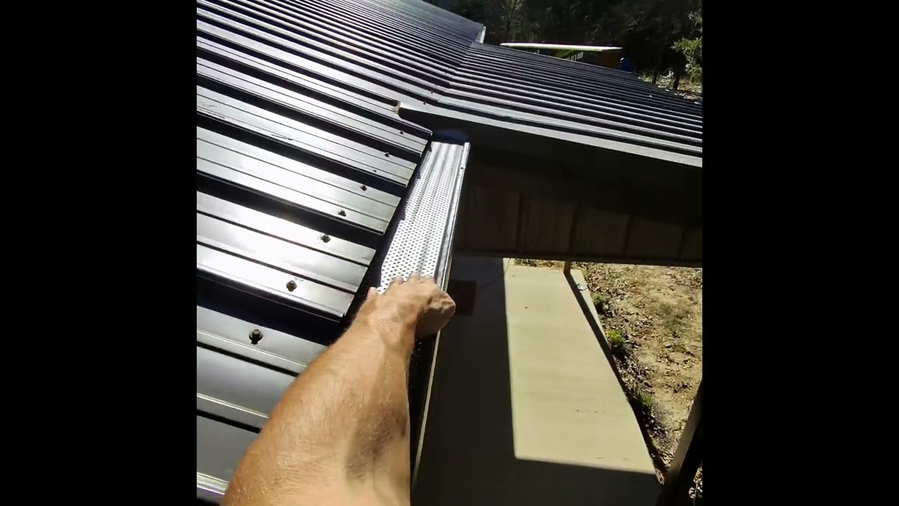 Installing 6” Gutters and Shurflo Gutter Screens on a Metal Building