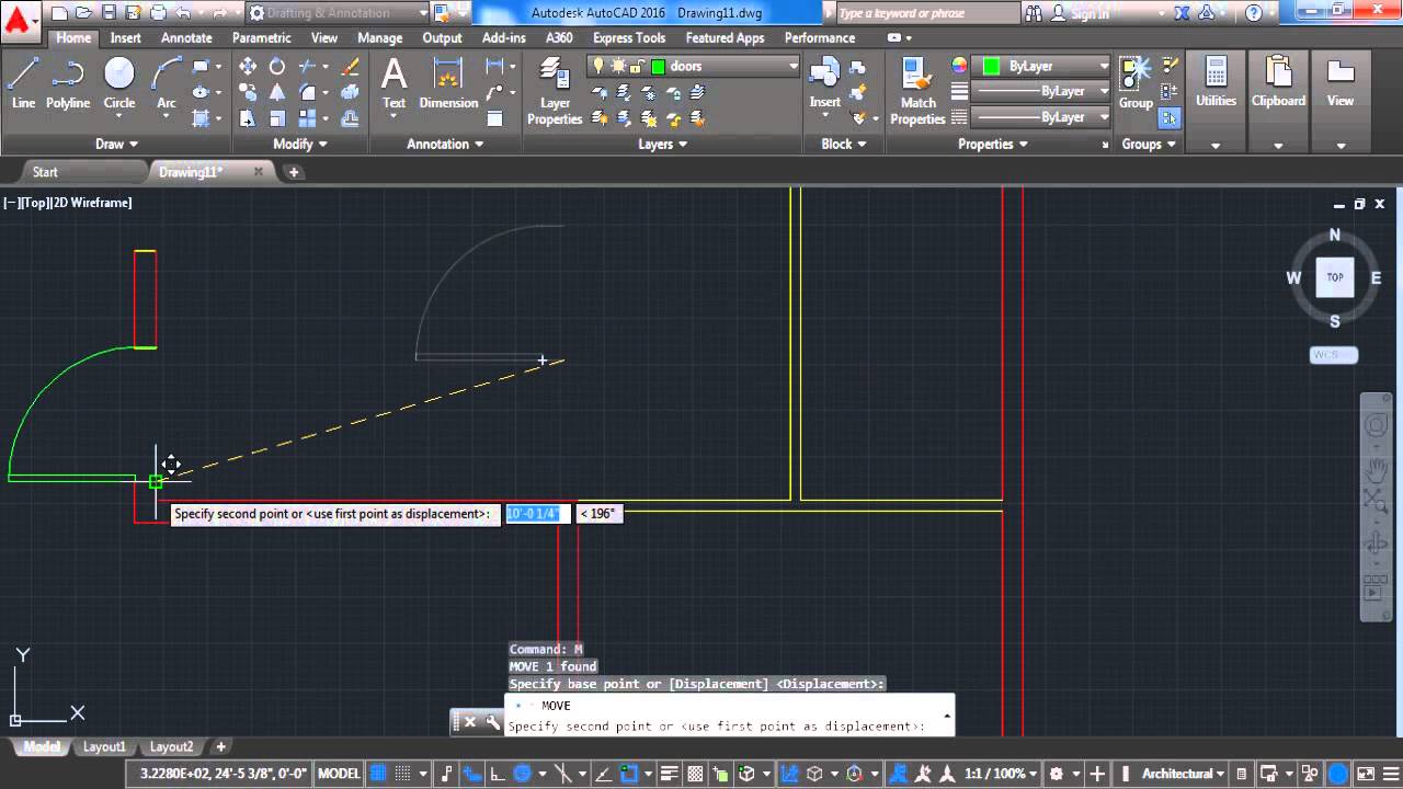 Autocad 2016 - Fast Course for Beginners - Floor plan - Lesson 20