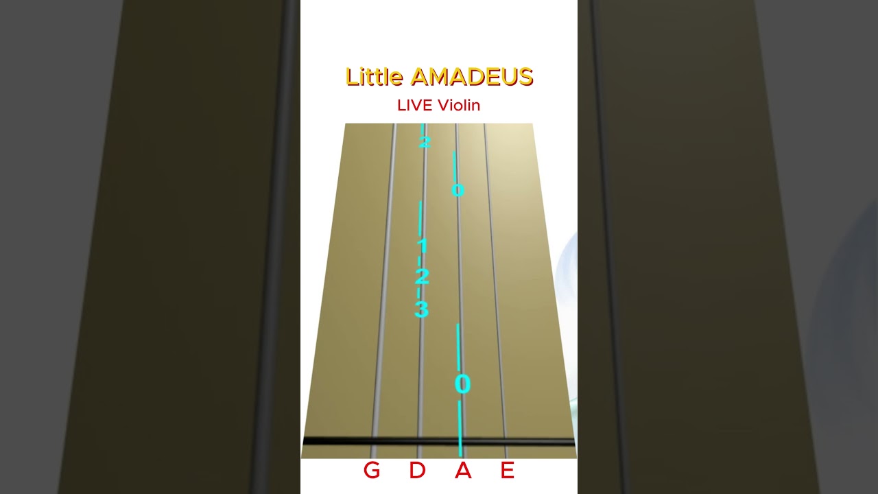 LITTLE AMADEUS 🎻Animated Violin TAB | Faster Tempo | Fun Beginner Play-Along!