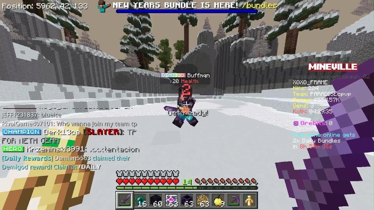 MINEVILLE LIFESTEAL DUELS CPVP DUEL SOMUCH LOOT!!!