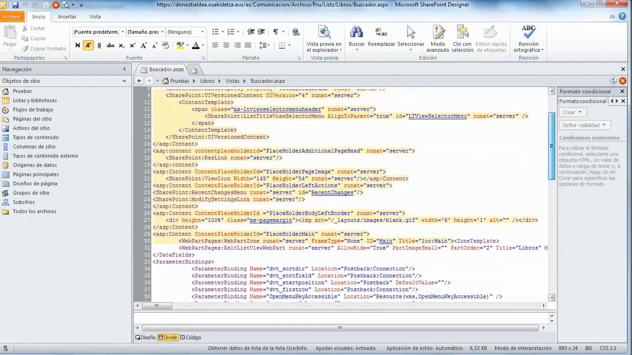 Buscador en las Listas de Sharepoint