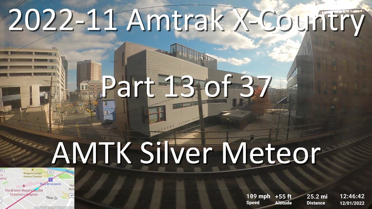 Amtrak Ride Trenton to Newark, NJ - Roomette Window View