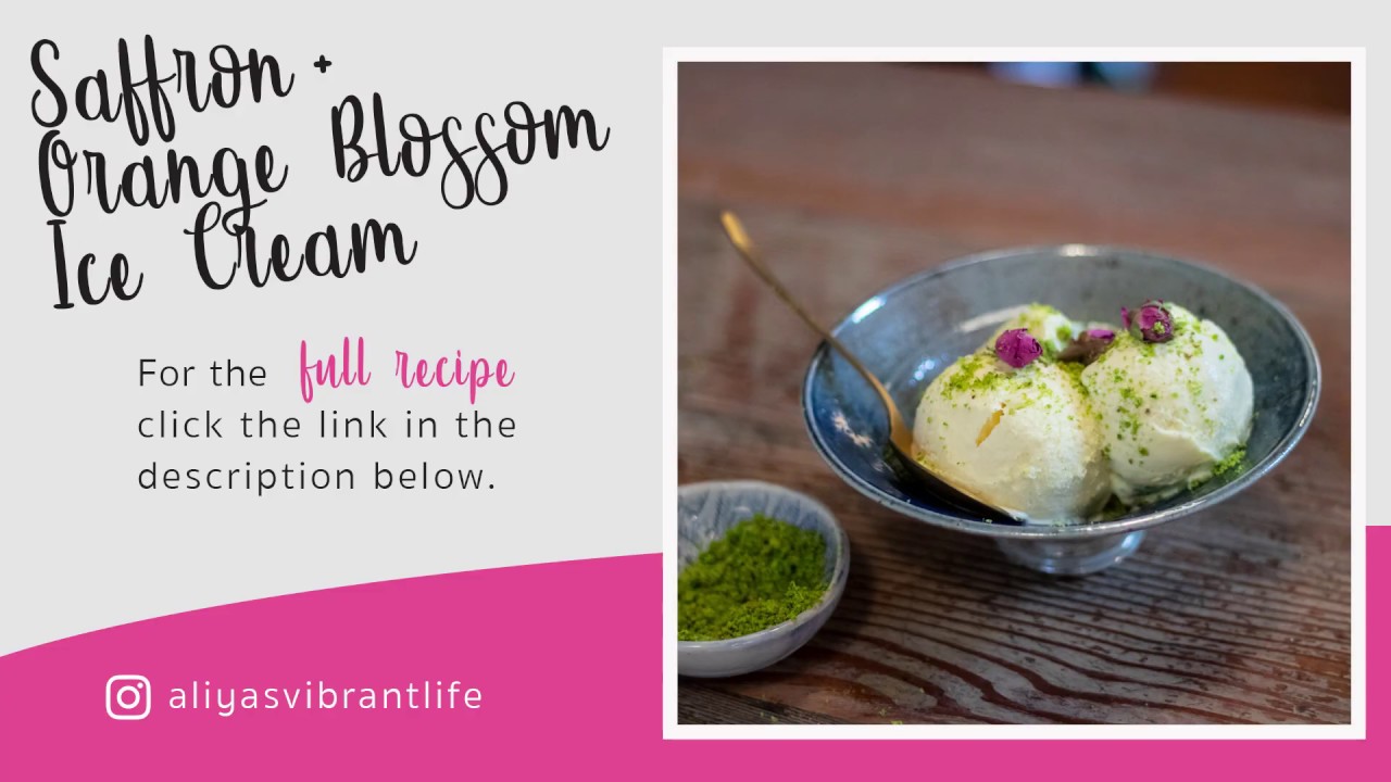 Persian Saffron & Orange Blossom Ice Cream - 