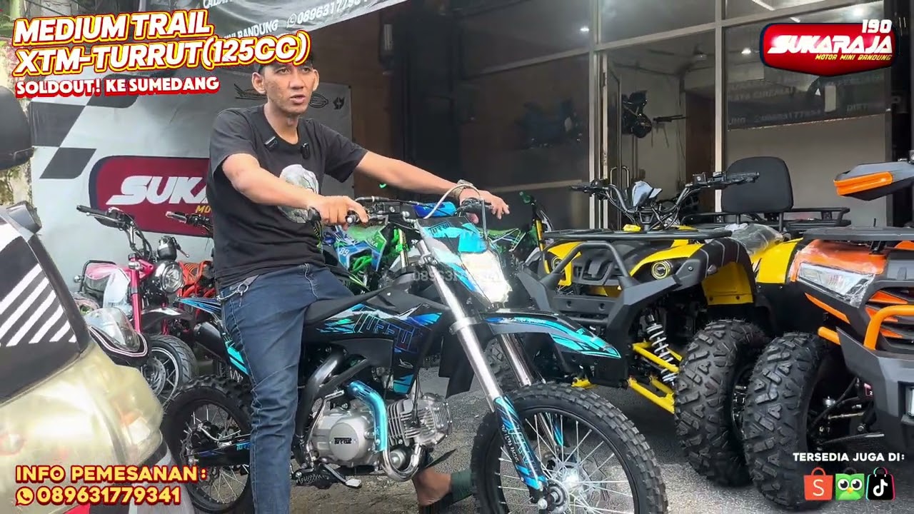 TRAIL 125CC MANUAL KOPLING TIPE XTM-TURRUT KITA KIRIM KE SUMEDANG #sukarajamotorminibandung 