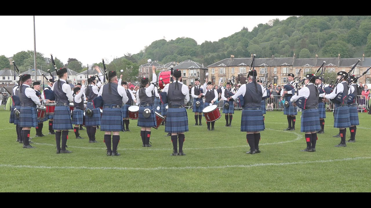 Johnstone Pipe Band at the 2024 Gourock Games