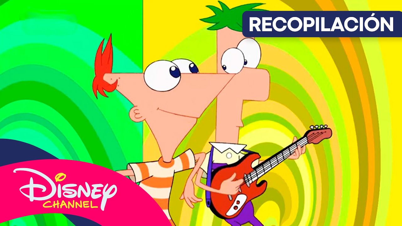 PHINEAS Y FERB: ¡Canciones, canciones, y más canciones! 🎶❤️ | RECOPILACIÓN | @disneychannelES