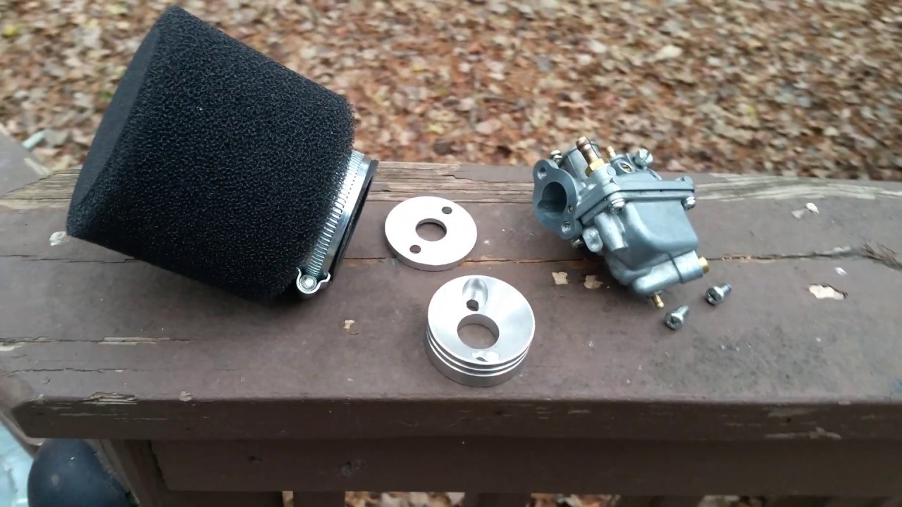 How to mod a UNI pod style air filter mount carburetor Suzuki LT-A50 LT50 JR50 Mikuni VM12