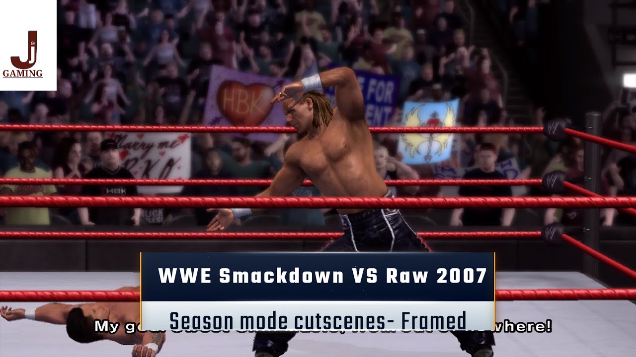 Режим сезона WWE Smackdown VS Raw 2007. Сюжетные сцены в рамке.