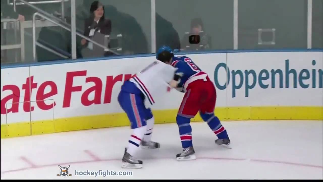 Benoit Pouliot vs Wade Redden Jan 17, 2010