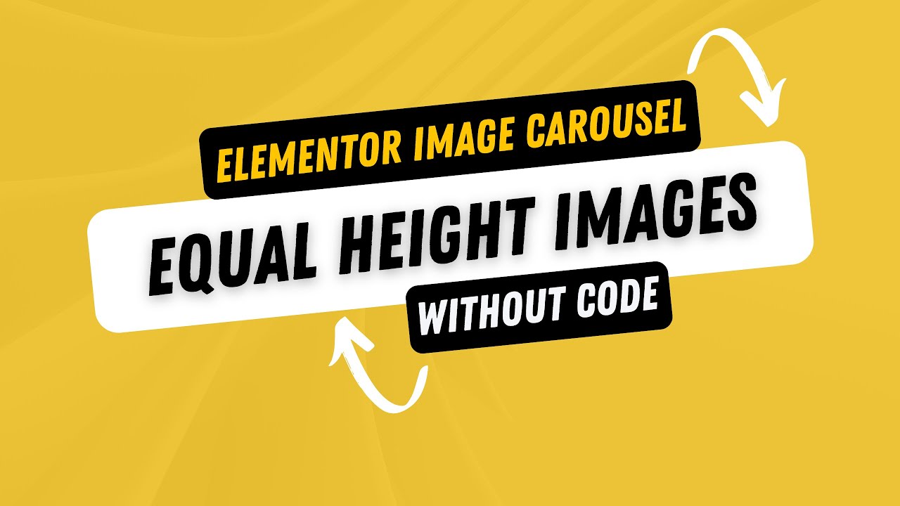 Elementor Tips : How to Make Equal Height Images in Elementor Image Carousel