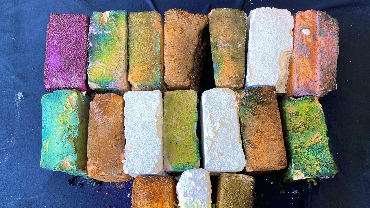 Melting reform blocks and plain white Homemade💕✨.// ASMR | Dusty | Crispy | Gymchalk.