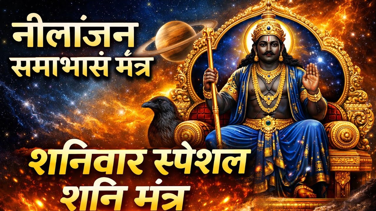 नीलांजन समाभासं रविपुत्रं यमाग्रजम् | शक्तिशाली शनि मंत्र | शनिवार स्पेशल | Shani Dev Mantra