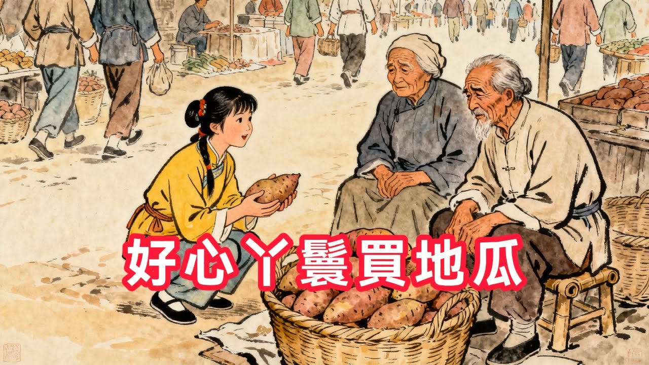 丫鬟不忍老夫妻淋雨，花光所有錢買下整袋地瓜，被主人罵亂花銀子趕出門！ 沒想到地瓜裡竟藏著天大的秘密 #民間故事