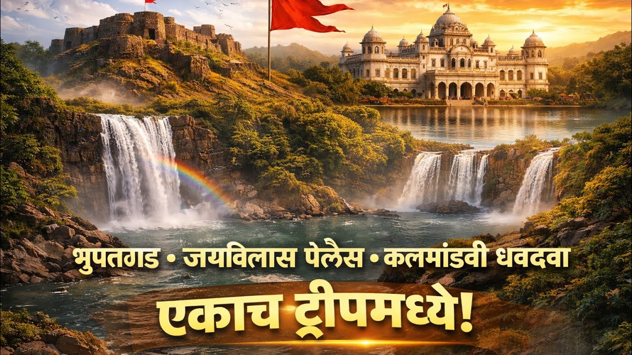 Bhupatgadh-jayvilas palace & Kalmandvi waterfall in one day #travelvlog #travel #ytshorts 