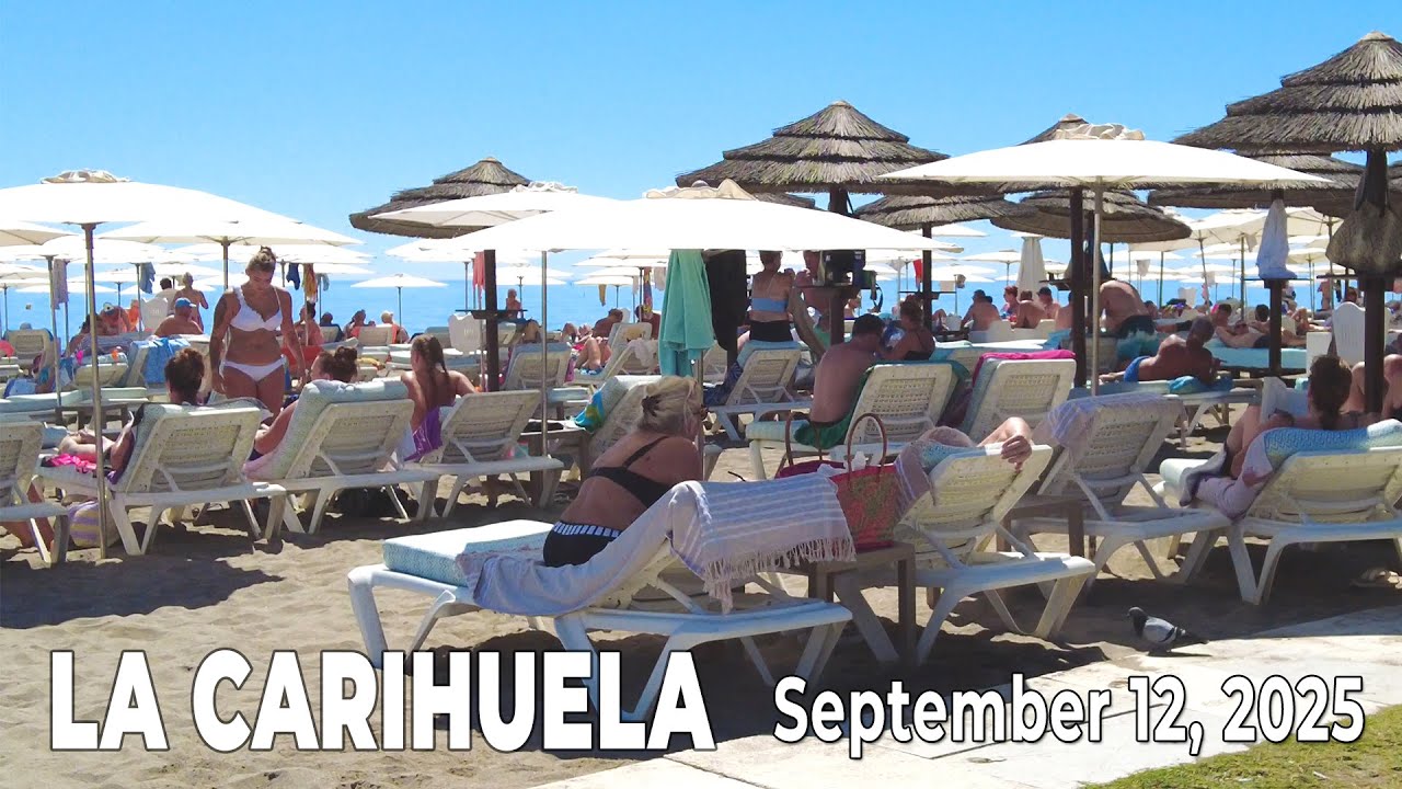La Carihuela Torremolinos September 12, 2025 Beach Promenade Walk Malaga Spain [4K]
